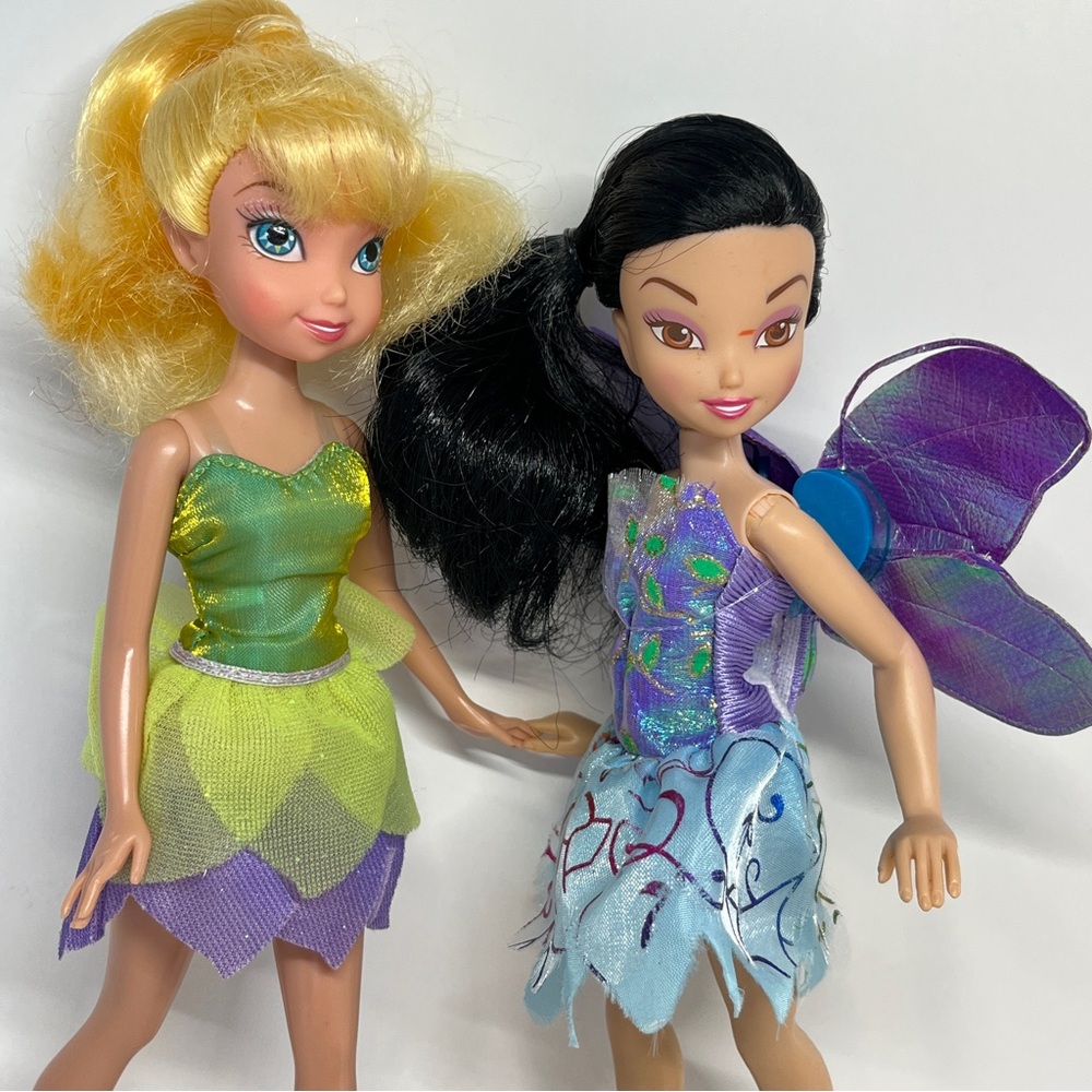 Disney Fairies Tinker Bell Doll Lot Fawn Silvermist Periwinkle Pajama Party Pjs - Picture 2 of 12